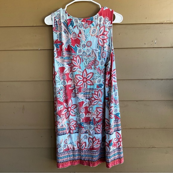 J.Jill Colorful Floral Sleeveless Dress Size XLP Vacation Resortwear Stretchy - Picture 6 of 6